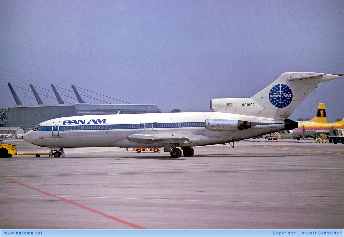 Photo of N318PA - Pan Am Clipper Inca / Stuttgart / Hannover / Betsy Ross / Flotte Motte - Munich-Riem Airport - Apr 1973