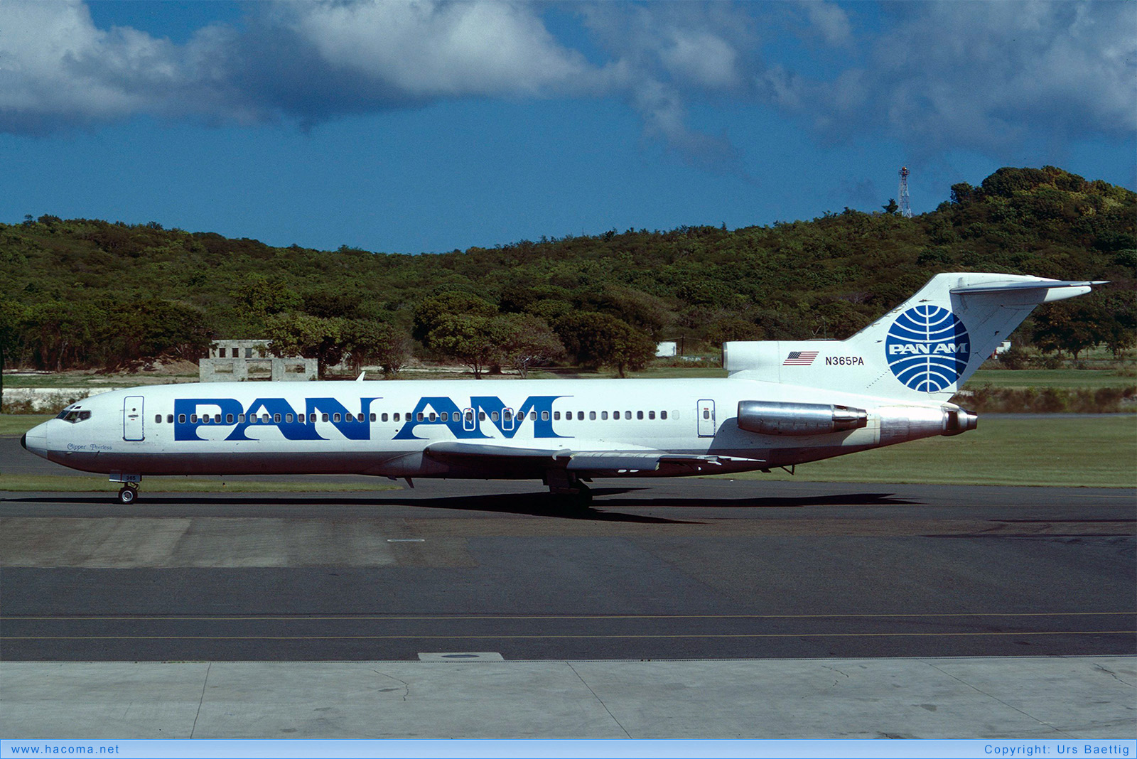 Photo of N365PA - Pan Am Clipper Peerless - Henry E. Rohlsen Airport - Jan 1987