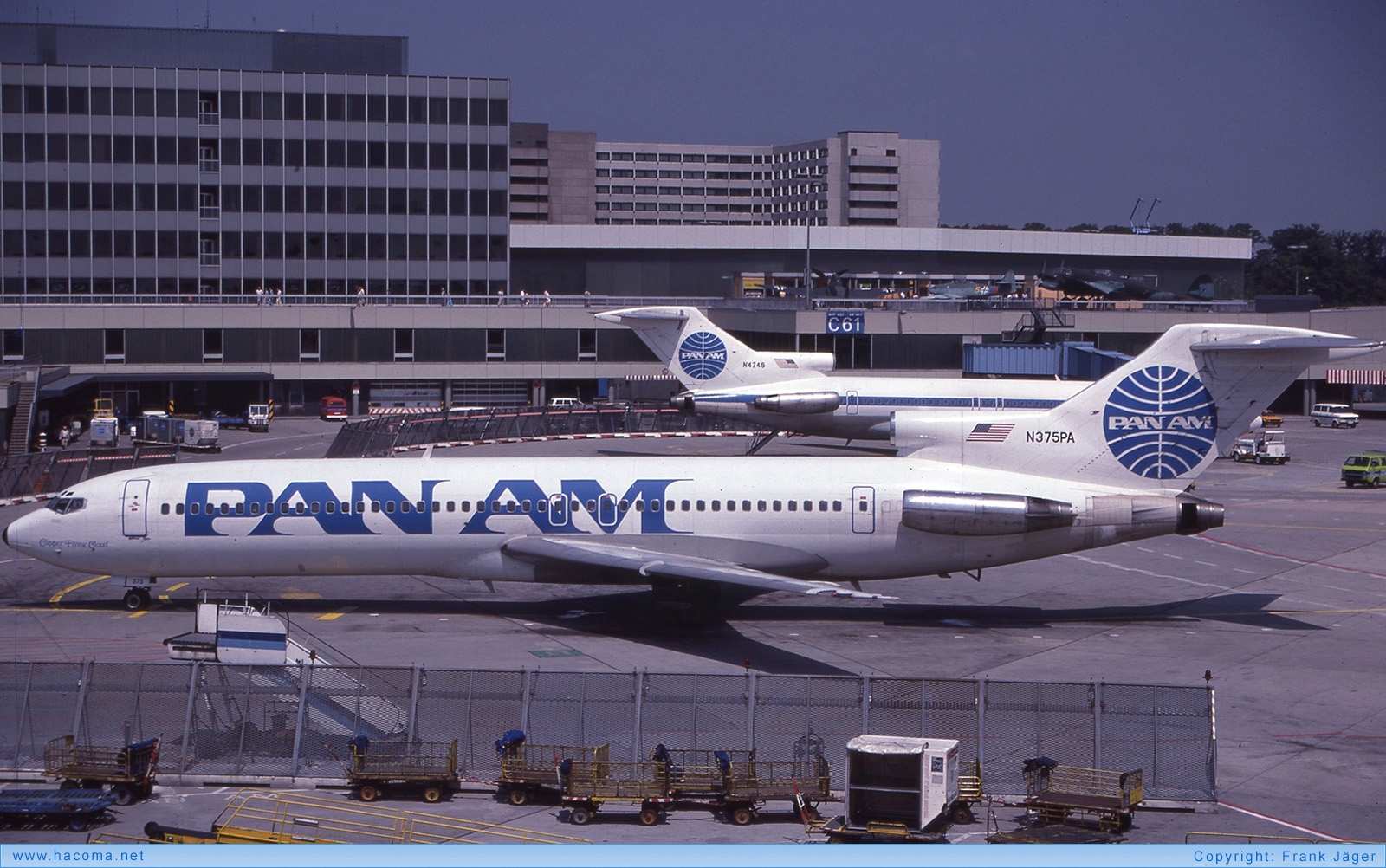 Photo of N375PA - Pan Am Clipper Flying Cloud - Frankfurt International Airport - May 25, 1985