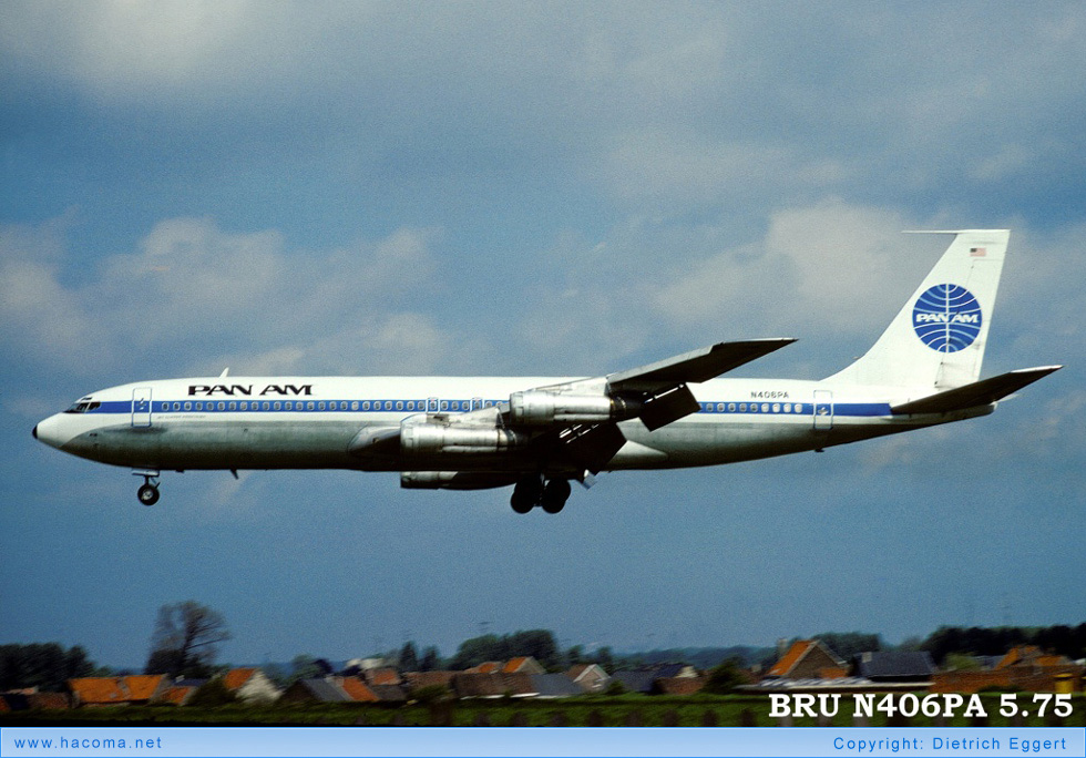 Photo of N406PA - Pan Am Clipper Kingfisher / Early Bird / Sverige - Brussels Zaventem International Airport - May 1975