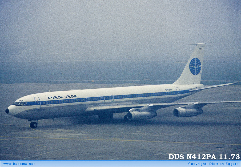 Photo of N412PA - Pan Am Clipper Empress of the Skies - Dusseldorf Airport - Nov 1973