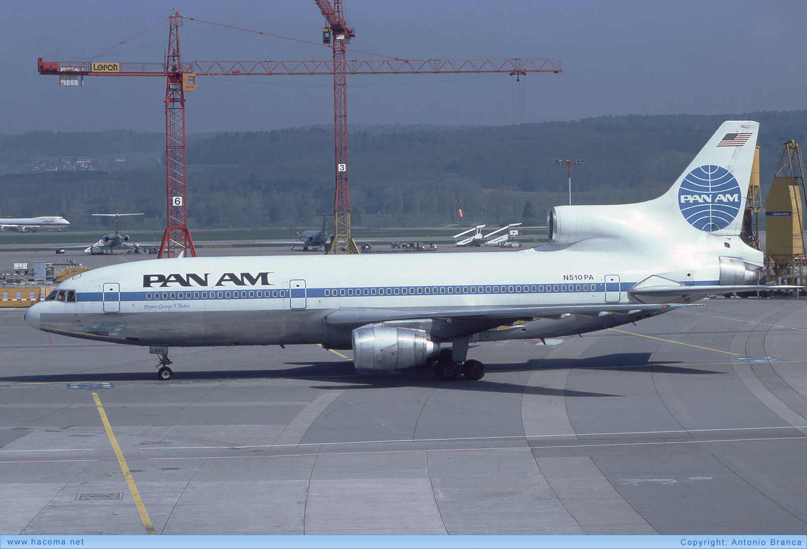 Foto von N510PA - Pan Am Clipper George T. Baker - Flughafen Zürich - 04.1983