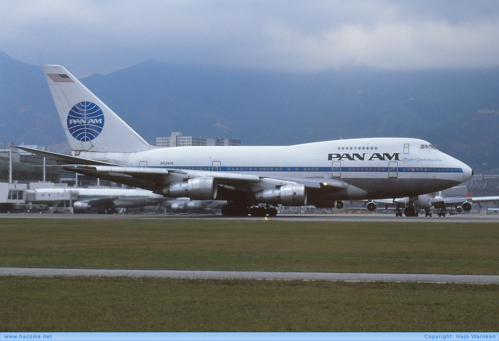 Photo of N534PA - Pan Am Clipper Great Republic - Kai Tak Airport - Apr 1980