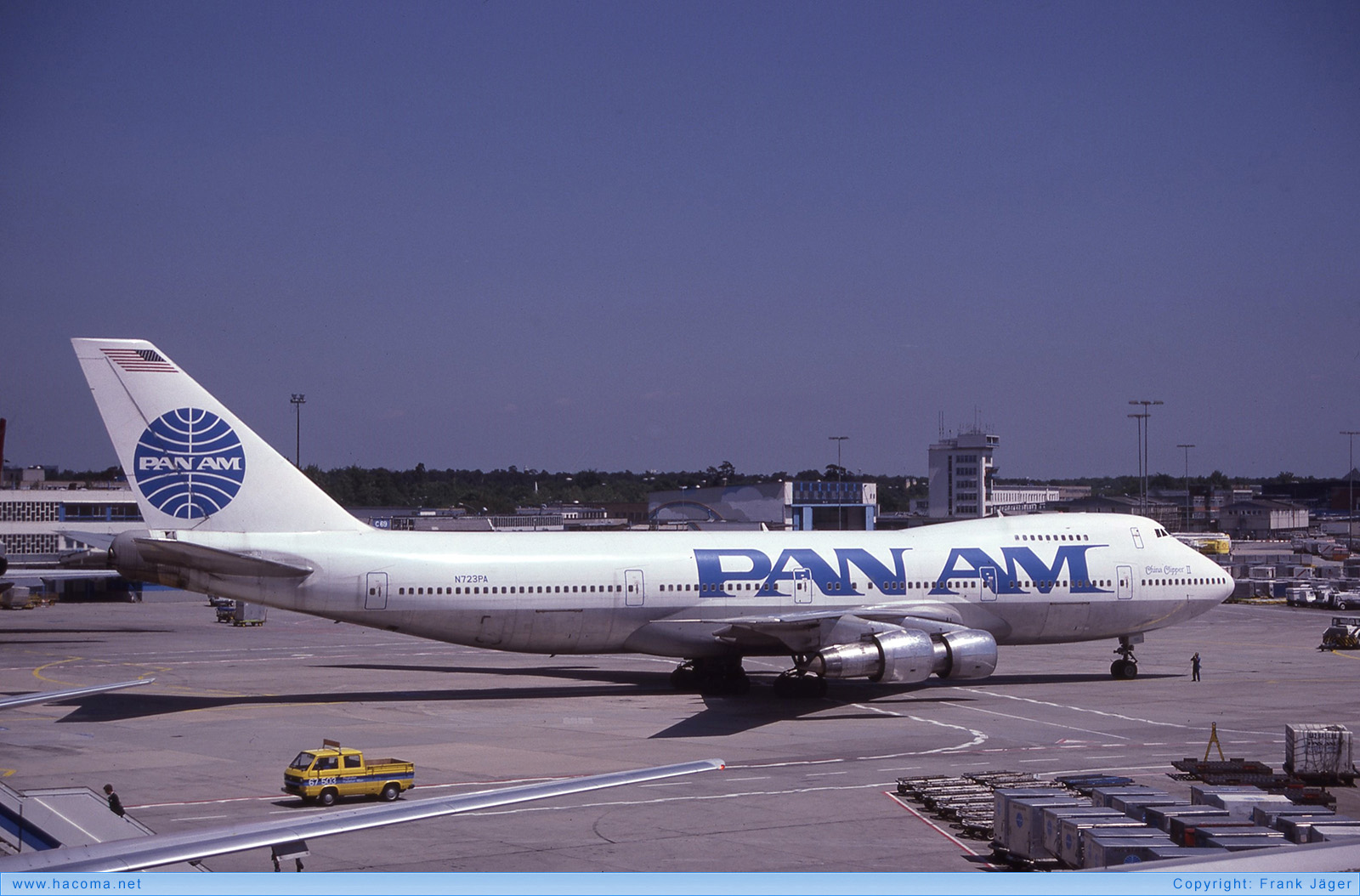 Photo of N723PA - Pan Am Clipper Fleetwing / China Clipper II / Hawaii  - Frankfurt International Airport - May 25, 1986