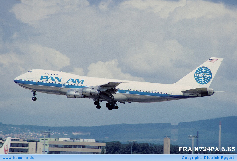 Foto von N724PA - Pan Am Clipper Fairwind - Flughafen Frankfurt am Main - 06.1985