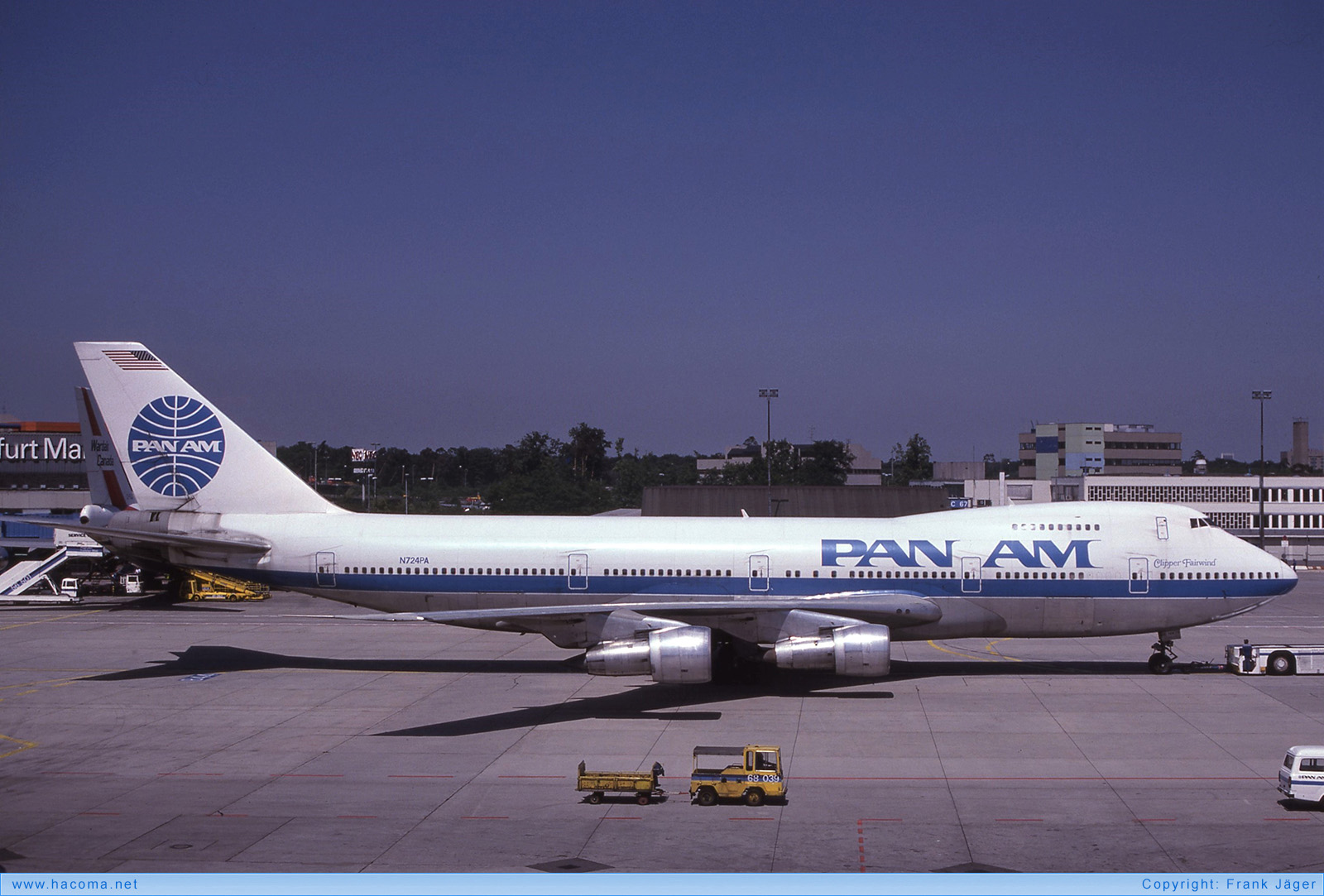 Photo of N724PA - Pan Am Clipper Fairwind - Frankfurt International Airport - May 25, 1986