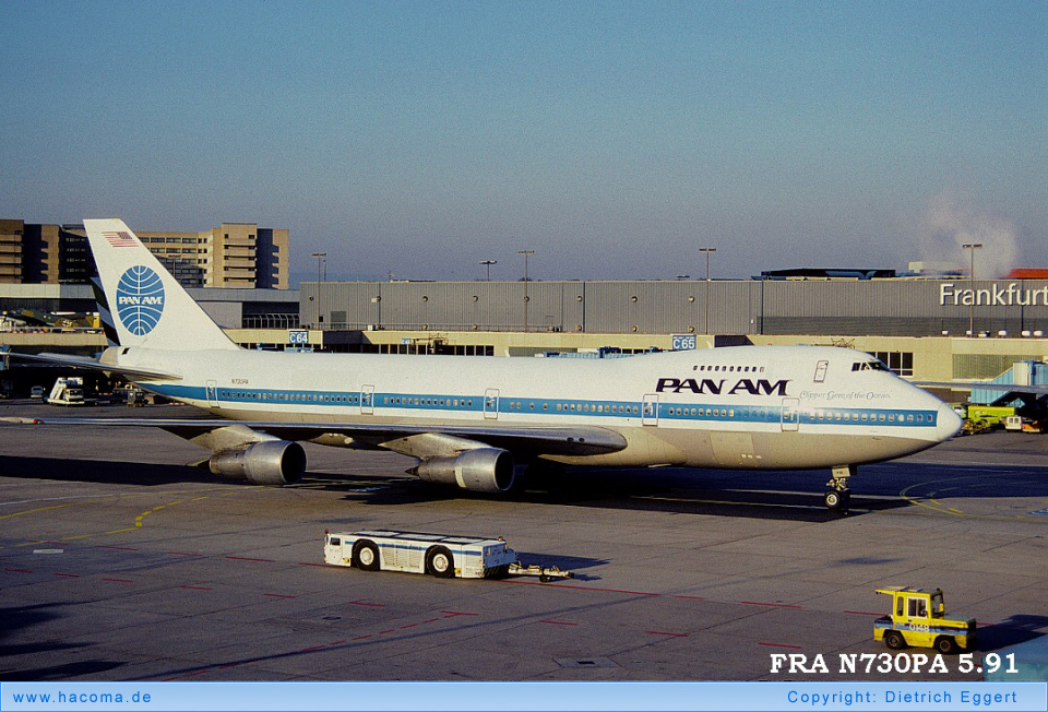 Photo of N730PA - Pan Am Clipper Gem of the Ocean / Sao Paulo - Frankfurt International Airport - May 1991