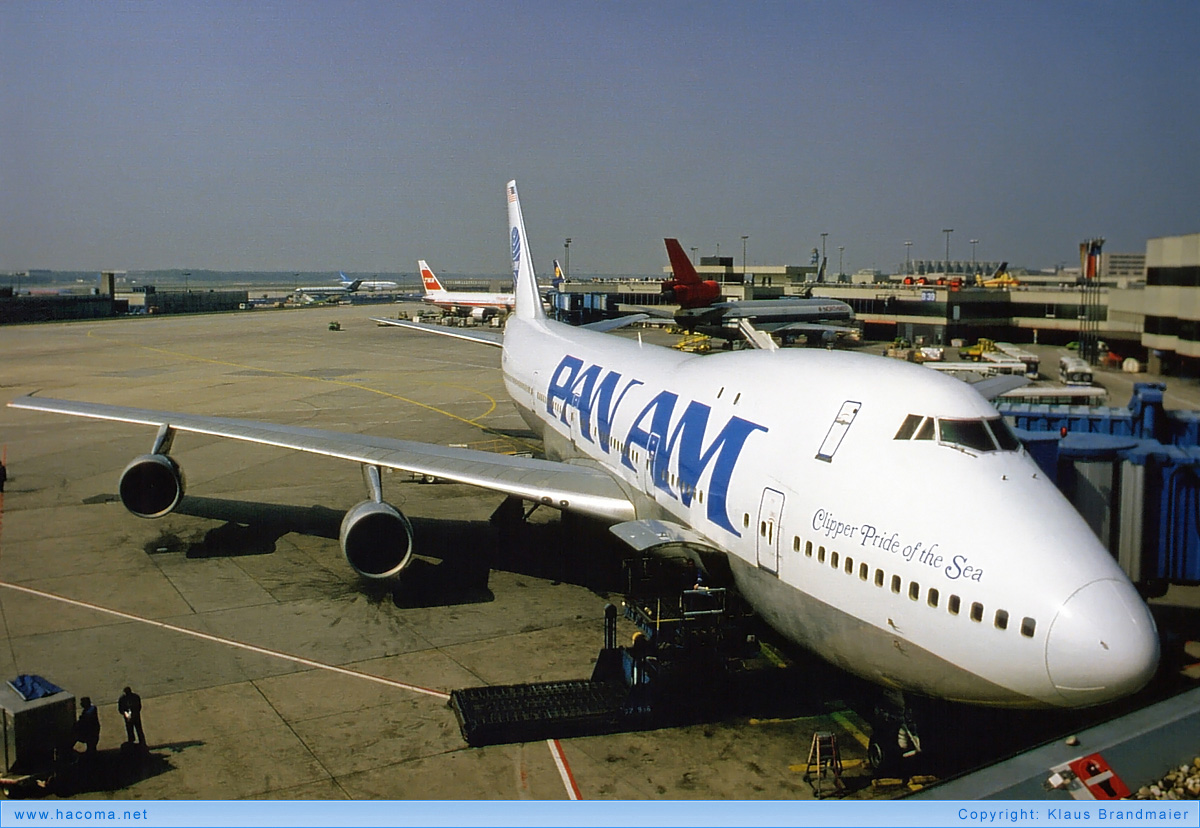 Photo of N733PA - Pan Am Clipper Young America / Constitution / Washington / Pride of the Sea / Air Express / Moscow Express - Frankfurt International Airport - May 4, 1989