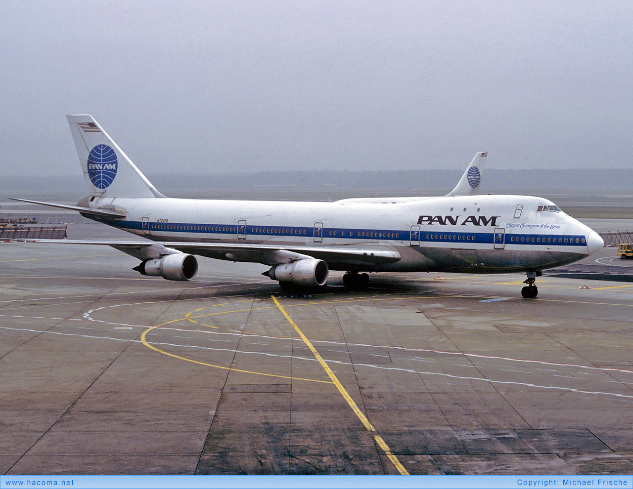 Photo of N734PA - Pan Am Clipper Flying Cloud / Champion of the Seas - Frankfurt International Airport - Feb 2, 1986