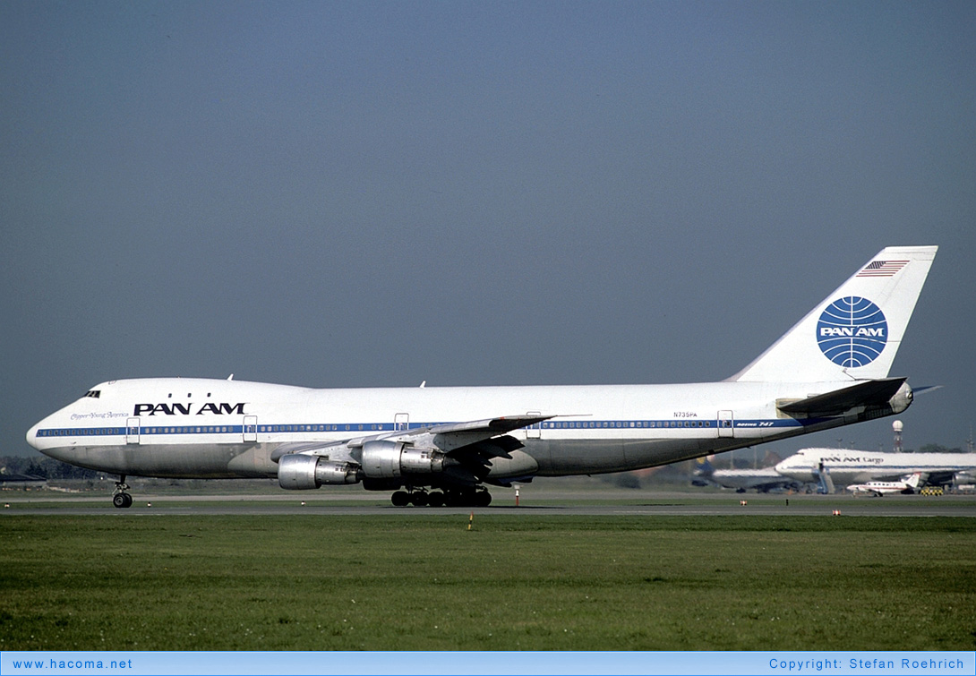 Photo of N735PA - Pan Am Clipper Constitution / Young America / Spark of the Ocean - Munich-Riem Airport - Jan 15, 1978
