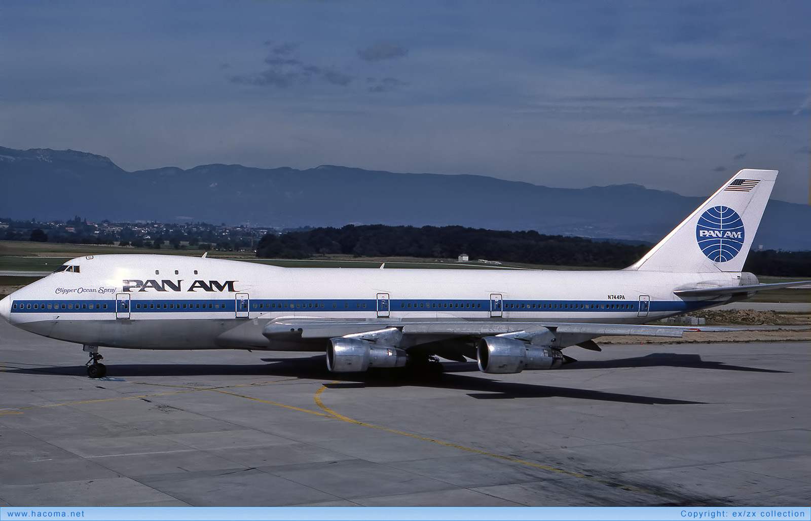 Photo of N744PA - Pan Am Clipper Star of the Union / Ocean Spray - Zurich International Airport