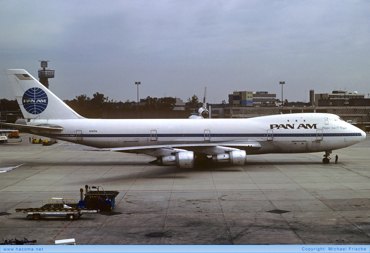Photo of N747PA - Pan Am Clipper America / Sea Lark / Juan T. Trippe - Frankfurt International Airport - May 21, 1983