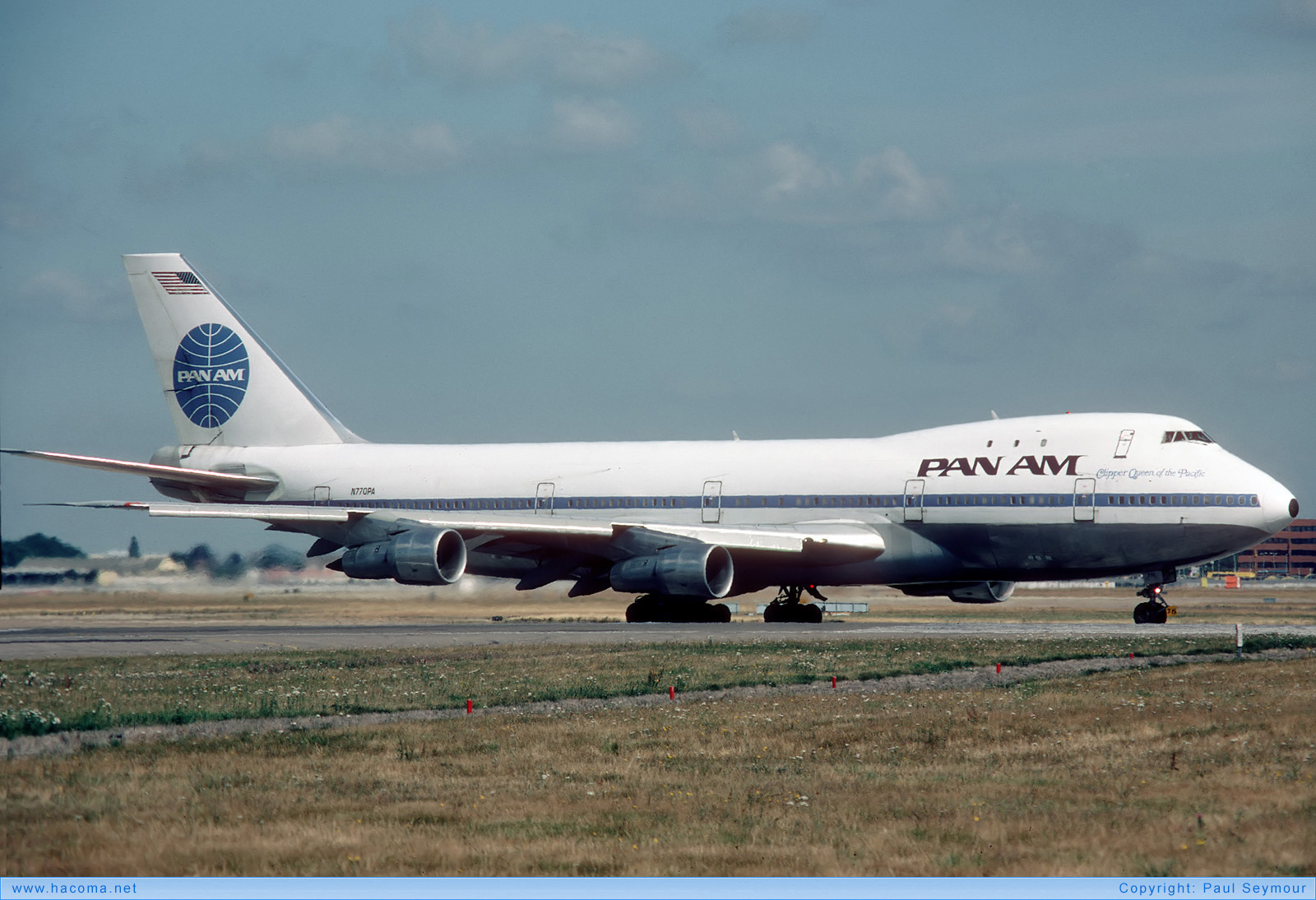 Photo of N770PA - Pan Am Clipper Great Republic / Bald Eagle - London Heathrow Airport - Aug 11, 1984