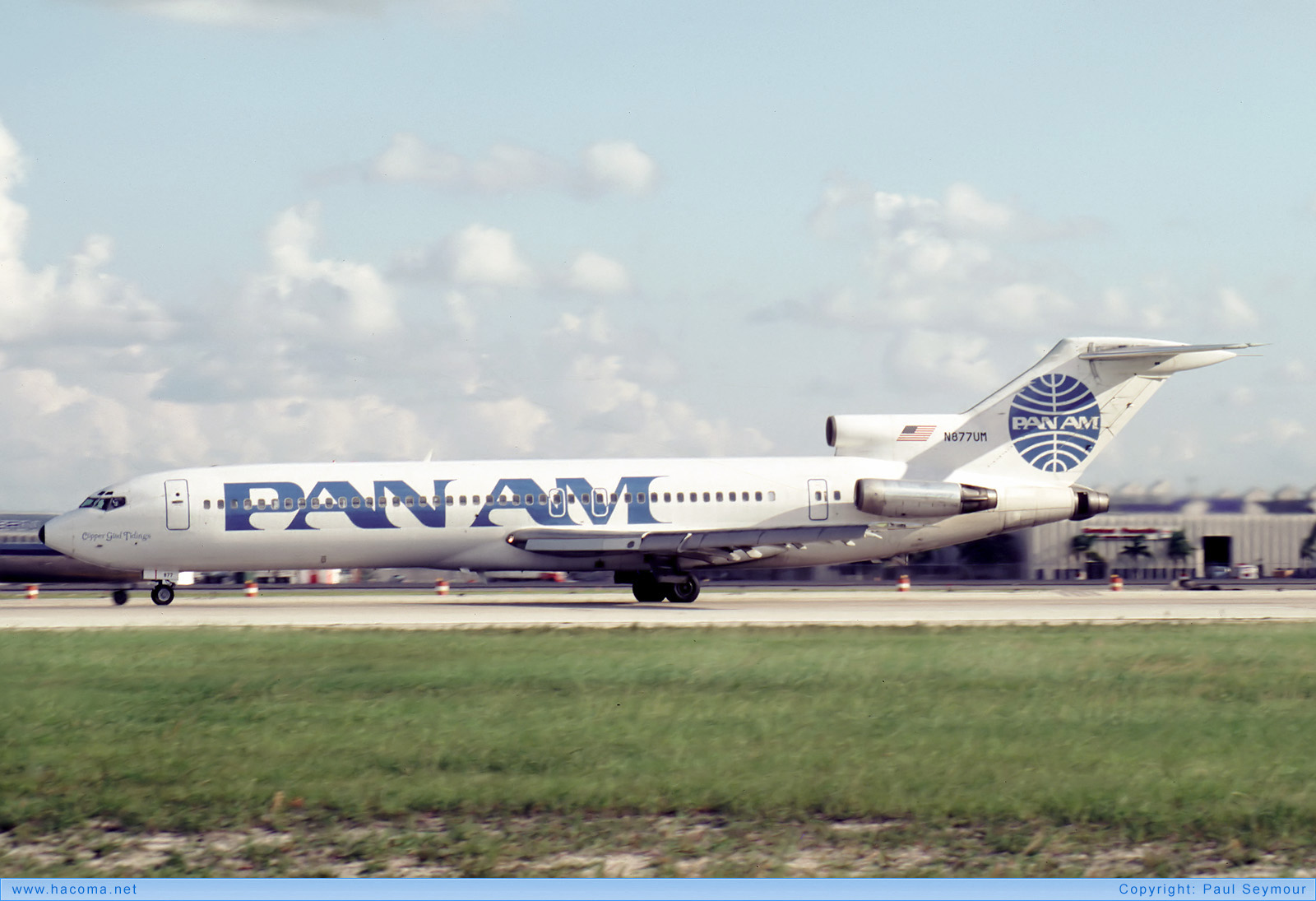Photo of N877UM - Pan Am Clipper Glad Tidings - Miami International Airport - Jul 22, 1987
