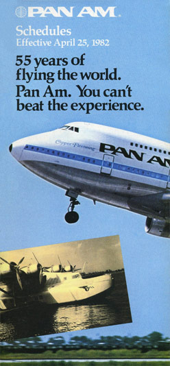 Pan Am Flugplan 25.04.1982