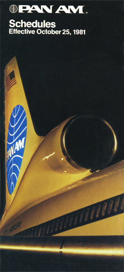 Pan Am Flugplan 25.10.1981