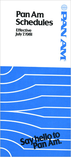 Pan Am Timetable 08 01, 1971