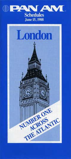Pan Am Timetable Apr 3, 1988