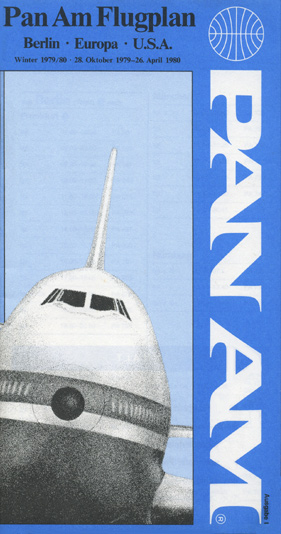 Pan Am Flugplan Deutschland 28.10.1979